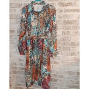 Lei Meng NWT Dress Abstract Colorful Confident sz 39/45
